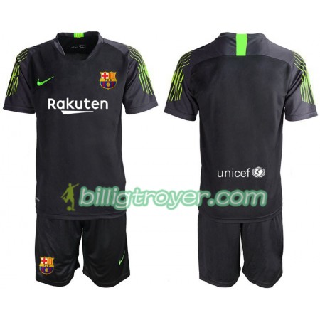 Billige Fotballdrakter FC Barcelona Keeper Barn Bortedraktsett 2019/20 Kortermet